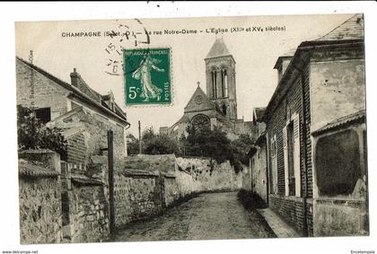 CPA-Carte Postale-France - Champagne sur Oise- Rue Notre Dame  1914-VM9893
