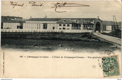 CPA CHAMPAGNE-sur-SEINE - L'Usine de CHAMPAGNE-Creusot - Vue générale (436032)
