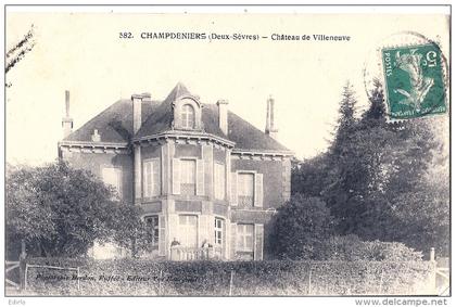 CHAMPDENIERS  saint Denis château de Villeneuve TTB