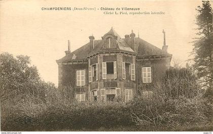 Dép 79 - Chateaux - Champdeniers Saint Denis - Château de Villeneuve - état