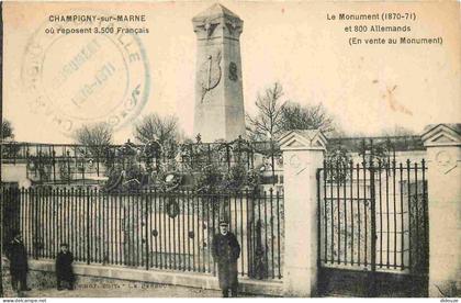 94 - Champigny sur Marne - Monument de la Bataille de Champigny - Animée - CPA - Voir Scans Recto-Verso