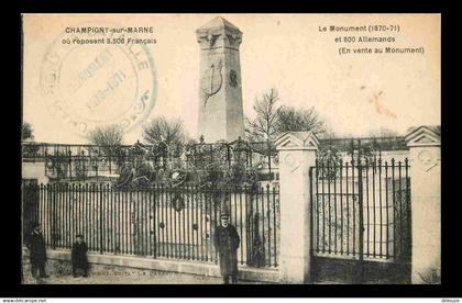 94 - Champigny sur Marne - Monument de la Bataille de Champigny - Animée - CPA - Voir Scans Recto-Verso