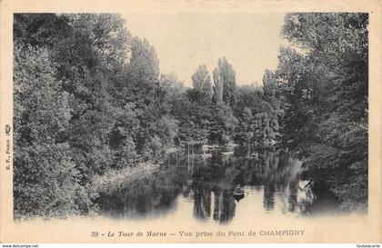 CPA 94  CHAMPIGNY VUE DU PONT DE CHAMPIGNY dos simple