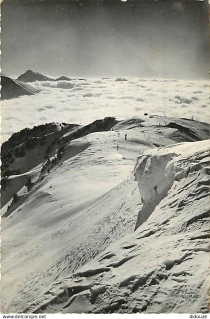 38 - Chamrousse - Massif de Chamrousse - Descente de la Croix sur le remonte-pente de la Perche - Hiver - Neige - Carte