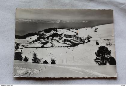 Cpm 1972, Chamrousse, vue des pistes, la station, Isère 38