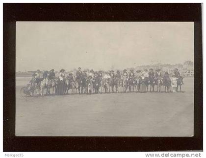 85 carte photo patronage de chantonnay 1921 , sur la plage des sables d'olonne ?  promenade à ânes