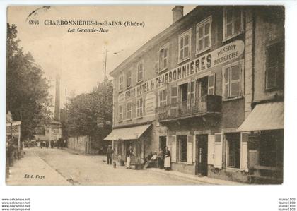 CHARBONNIERE LES BAINS la grande rue le grand hôtel