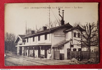 CPA  - Charbonnière les Bains - (Rhône) - La Gare   -(Charbonnières les Bains ) cachet sur le verso