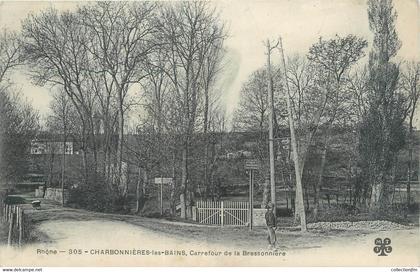 CPA FRANCE 69 "Charbonnière les Bains, carrefour de la Bressonnière"