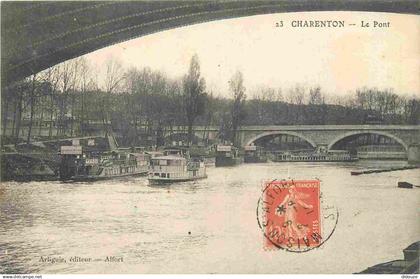 94 - Charenton le Pont - Le Pont - Bateaux - CPA - Oblitération - Voir Scans Recto-Verso