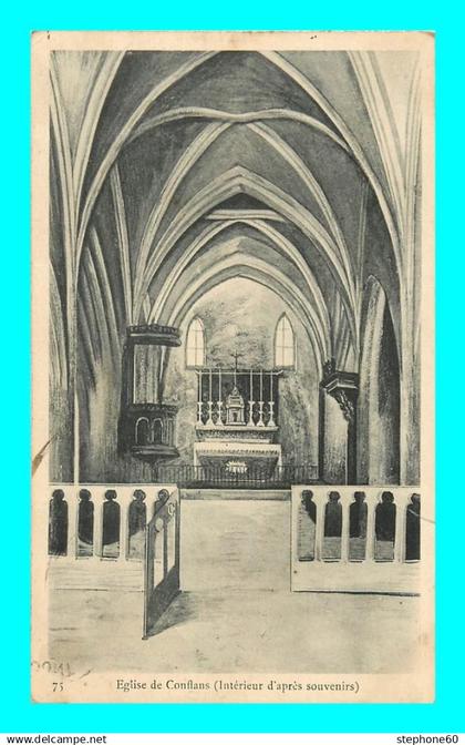 a895 / 593 94 - CHARENTON LE PONT Eglise de CONFLANS Interieur d'apres Souvenirs