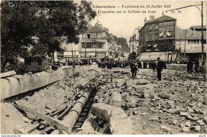 CPA CHARENTON Explosion 1912 Tranchées sur le Tablier du Pont (869397)