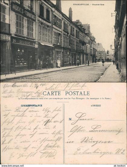 Charleville-Mézières Charleville-Mézières Grande rue - Geschäfte 1913