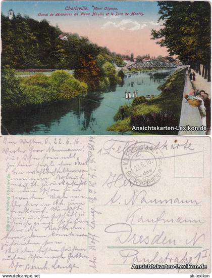 Charleville-Mézières Charleville-Mézières Partie am Kanal 1916
