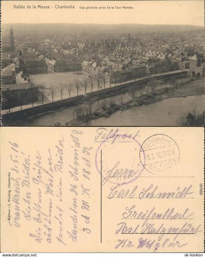 CPA Charleville-Mézières Charleville-Mézières Luftbild 1916