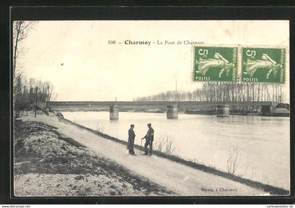 CPA Charmoy, Le Pont de Charmoy