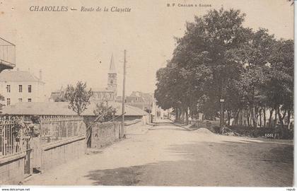 CPA Charolles route de la clayette