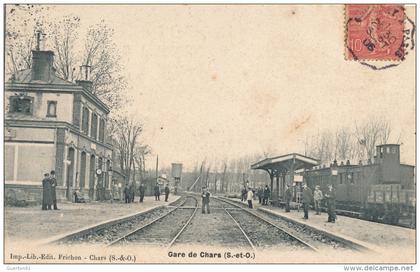 ( CPA 95 )  CHARS  /  Gare de Chars -