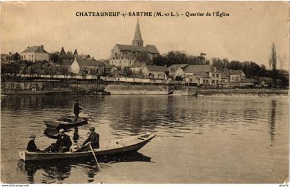 CPA CHATEAUNEUF-sur-SARTHE (M.et-L.) - Quarier de l'Église (296515)