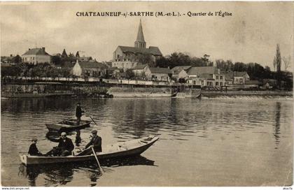 CPA CHATEAUNEUF-sur-SARTHE - Quartier de l'Église (296751)