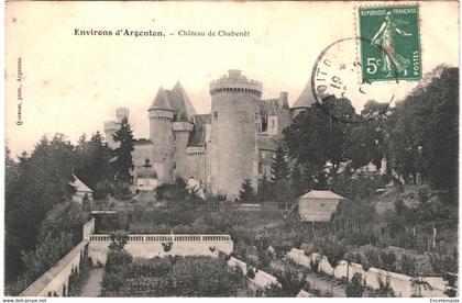 CPA carte postale France  Argenton Château de Chabenêt 1907 VM61231