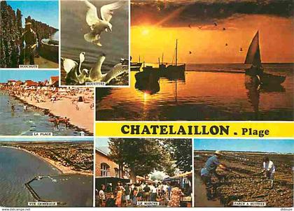 17 - Chatelaillon-Plage - Multivues - Plage - Ostréiculture - Coucher de Soleil - CPM - Voir Scans Recto-Verso