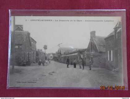 CPA - Châtelaudren - La Descente de la Gare - Cantonnements Letellier