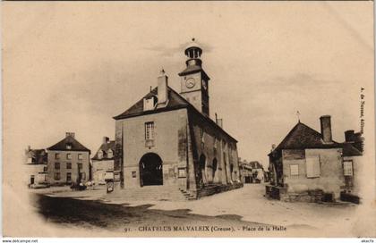 CPA Chatelus Malvaleix Place de la Halle FRANCE (1050569)