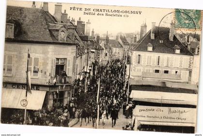 CPA Fete de CHATILLON-COLIGNY - Defile des Soc.s (271656)