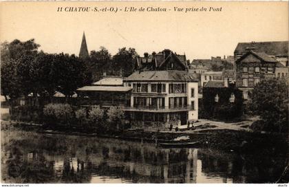 CPA CHATOU Ile de Chatou - Vue prise du Pont (1411305)