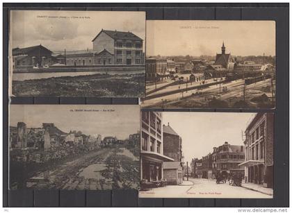 02 -  Chauny -  Lot de 10 cartes ...