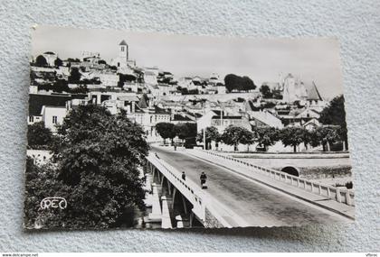 Cpsm 1955, Chauvigny, le pont sur la Vienne et vue générale, Vienne 86