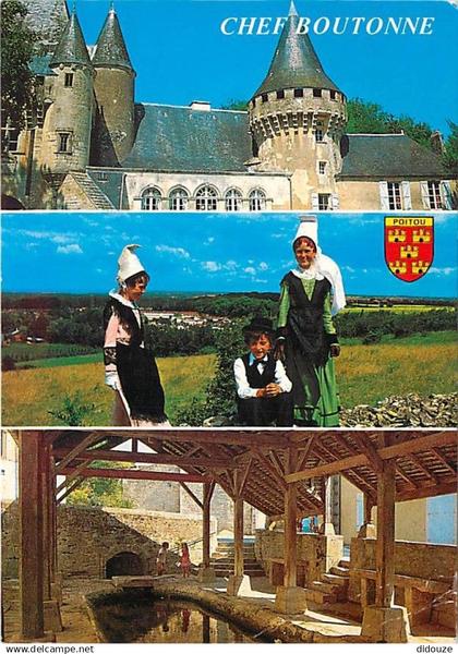 79 - Chef-Boutonne - Multivues - Lavoir - Folklore - Blasons - CPM - Voir Scans Recto-Verso