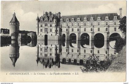 Chenonceaux - Le Château - La Façade Occidentale