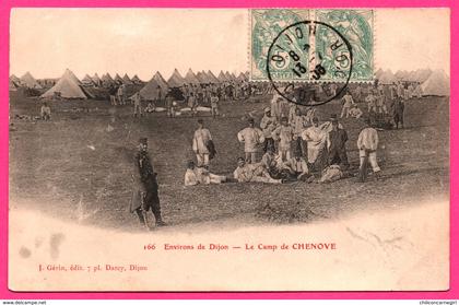 Le Camp de Chenove - Tente - Militaire - Arme - Animée - Edit. J. GERIN - 1906