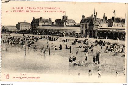 CPA La Basse Normandie Pit...CHERBOURG - Le Casino et la Plage (245558)