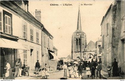 CPA AK CHEROY - L'Église - le Marché (357720)