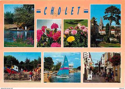 49 - Cholet - Multivues - Voile - Fleurs - Flamme Postale de Cholet - CPM - Voir Scans Recto-Verso