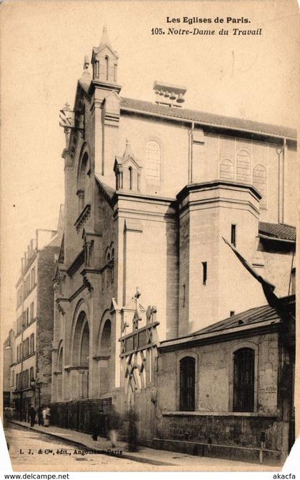 CPA Paris 14e Paris-Les Eglises de Paris, Notre-Dame du Travail (311092)