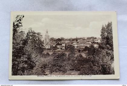 Cpa 1940, Civray, vue générale prise des hauteurs de l'Ermitage, Vienne 86