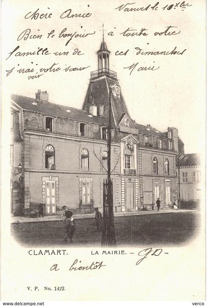 Carte POSTALE Ancienne de CLAMART - La Mairie