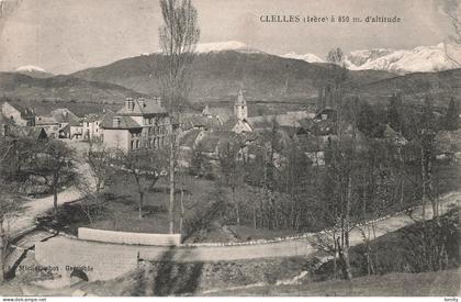 38 Clelles CPA cachet Clelles en Trieves 1922