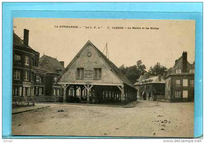 B - 76 - CLERES - mairie - halle -