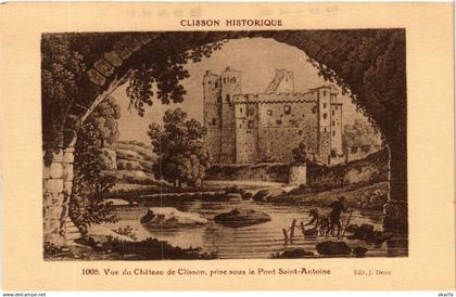 CPA AK CLISSON Historique Vue de Chateau de CLISSON prise sous le Pont (587510)