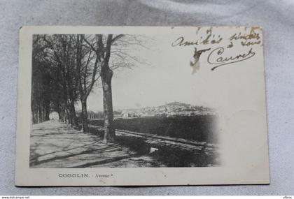 Cpa 1905, Cogolin, avenue, Var 83