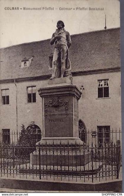 68 - Colmar - Monument Pfeffel - Colmar - Pfeffel Denkmal - Voyagé - Dos divis