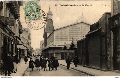 CPA BOIS-COLOMBES - Le Marché (987050)