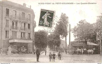 Reproduction CPA - 92 Petit Colombes - Rond Point de Petit Colombes - Les Quatre Chemins - Carte du Musée Municipal de C