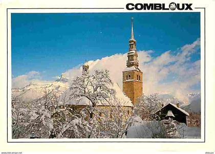 74 - Combloux - L'Eglise - Hiver - Neige - Flamme Postale - CPM - Voir Scans Recto-Verso