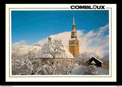 74 - Combloux - L'Eglise - Hiver - Neige - Flamme Postale - CPM - Voir Scans Recto-Verso